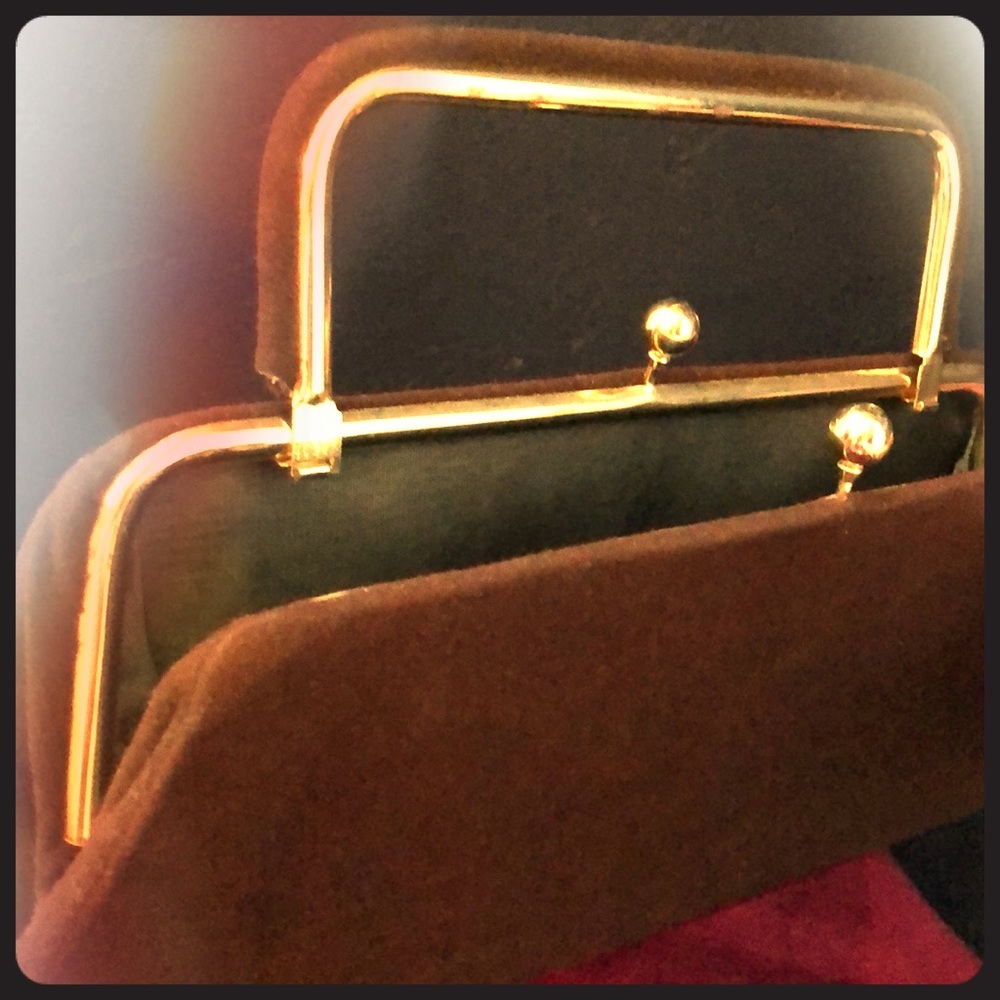 Vintage Chocolate Brown Purse / Clutch